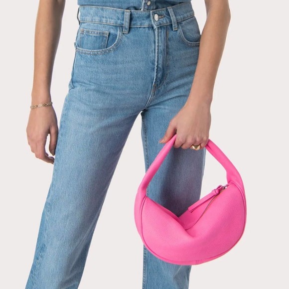 BY FAR Cush Hot Pink Leather Shoulder Bag - Picture 5 of 15